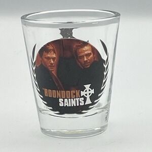 Vintage The Boondock Saints Shot Glass Conner Murphy Cross 2.25"